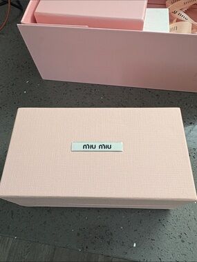 Miu Miu Light Pink Textured EMPTY box for sunglasses